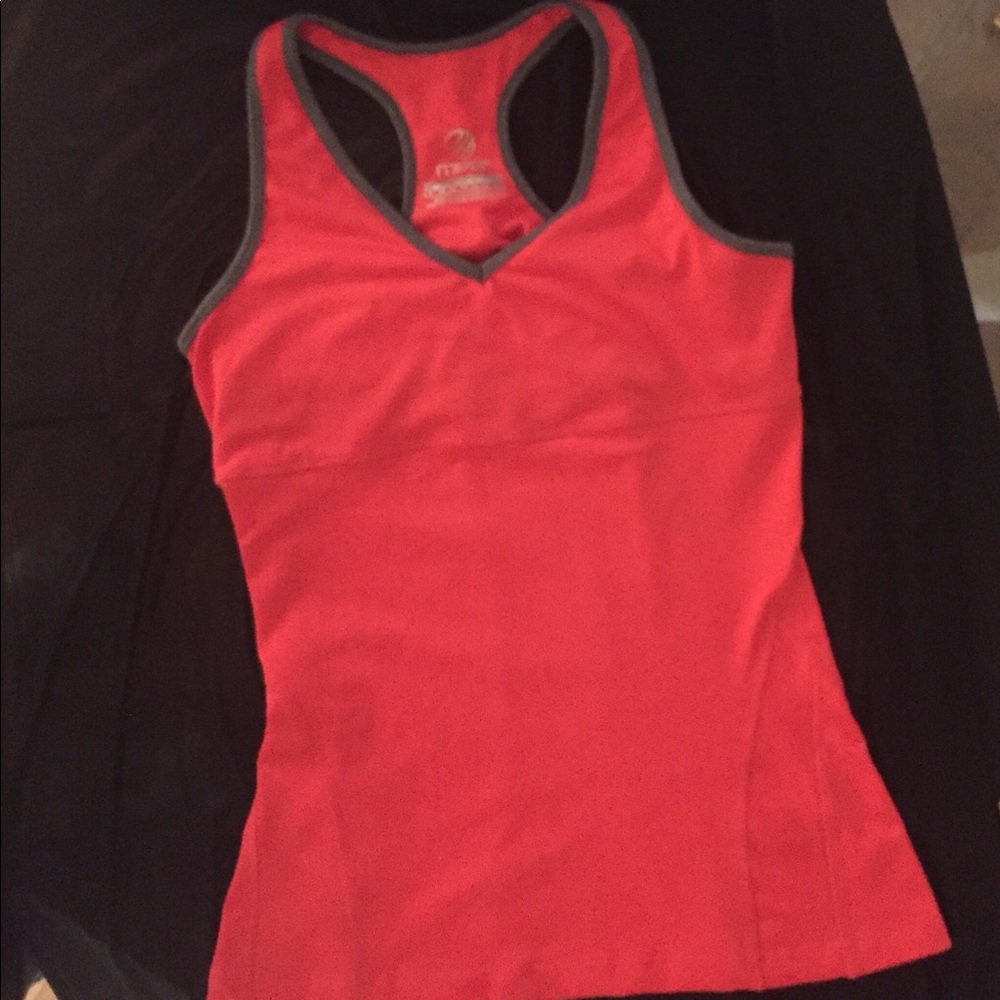Like new exercise tank with built in bra by MPG.
